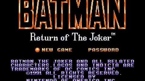 Batman: Return of the Joker Intro NES