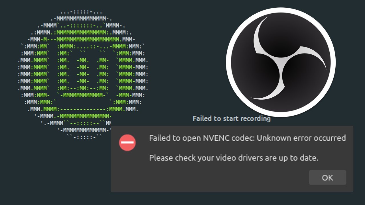 Обс не удалось открыть кодек NVENC. NVIDIA NVENC OBS. Драйвер NVENC для OBS. OBS ошибка NVENC Error.