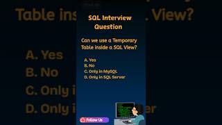 SQL Interview Question: Can You Use a Temporary Table Inside a SQL View? | SQL MCQ Challenge