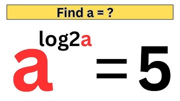 Germany l can you solve this logarithm problem?? a=?