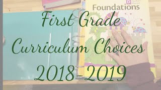 First Grade Curriculum Choices 2018-19 - Curriculum Binder Organization - Logic of English - Saxon