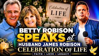 Betty Robinson Speaks At Husbands James Robinson's Celebration Of Life