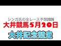 5月20日大井競馬【全レース予想】2026大井記念競走