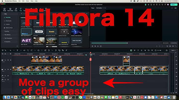 How to move a large group of clips over in Filmora 13 & 14