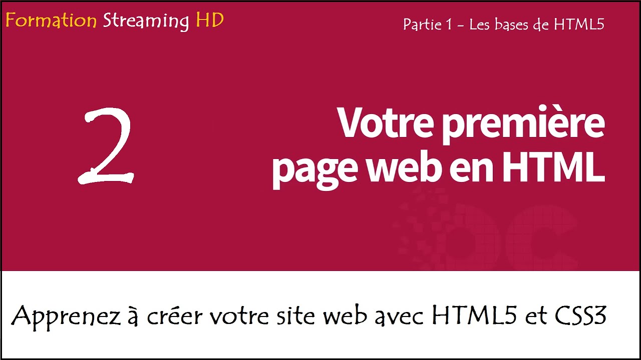 Formation [openclassrooms] HTML5 et CSS3 #2 - YouTube
