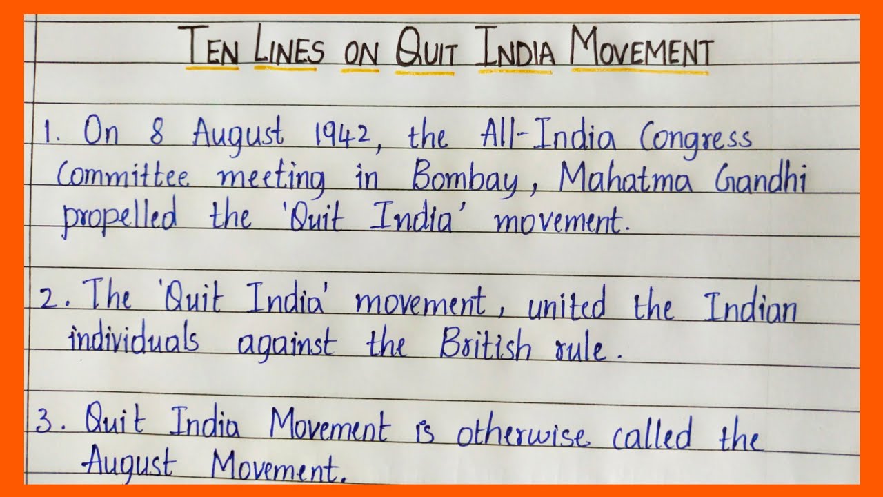 quit india essay