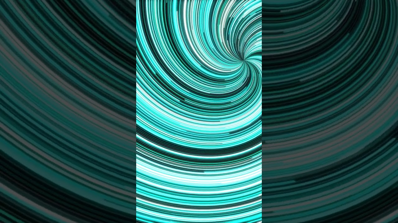 Turquoise Neon Spin Loop 4K | Twisting Motion Background 