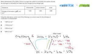 Multiple choice A-level questions - ENERGETICS (4)