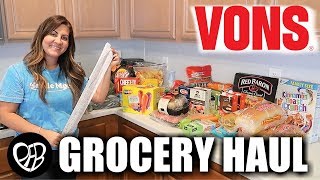 MASSIVE VONS GROCERY HAUL | Budget GROCERY SHOPPING for KIDS SCHOOL LUNCHES  | PHILLIPS FamBam
