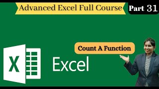 Advanced Excel In Marathi( Count A Function) Part-31