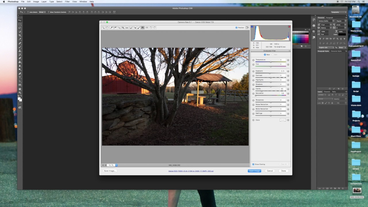 Graduated filter in camera raw YouTube