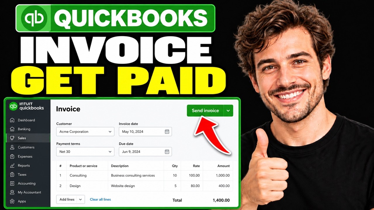 Quickbooks Create Bill How to Create an Invoice and Receive Payments in QuickBooks Online ...