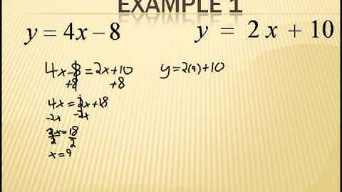Solving Systems of Equations Using Substitution