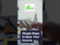 Simple Steps to Save Your Income | Saving your Income | #greenbullmoney