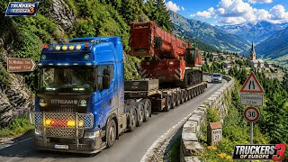 🚛 EXTREME Mountain Delivery ⛰️ | 🏗️ GIANT  Crane Transport to Village 🛣️ | 🎮 Truckers of Europe 3 |  screenshot 3