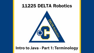Intro to Java - Part 1: Terminology