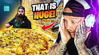 TIMTHETATMAN REACTS TO IMPOSSIBLE PIZZA CHALLENGE