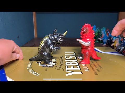ソフビ DE 怪獣バトル　透明怪獣ネロンガ 対 双頭怪獣改造パンドン