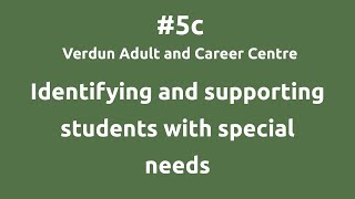 Video 5c - Mavis - Identifying and supporting students with special needs