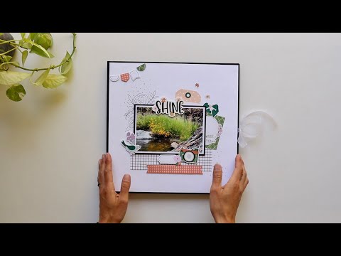 Layout Folio Album Double Page Scrapbook Simple Stories My Story 2024
