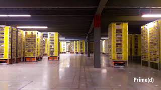 Amazon robots dancing in a Kent warehouse