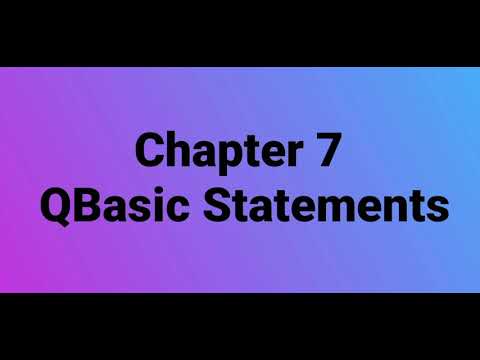 Class -6 Ch-7 QBasic Statements (Part-2)