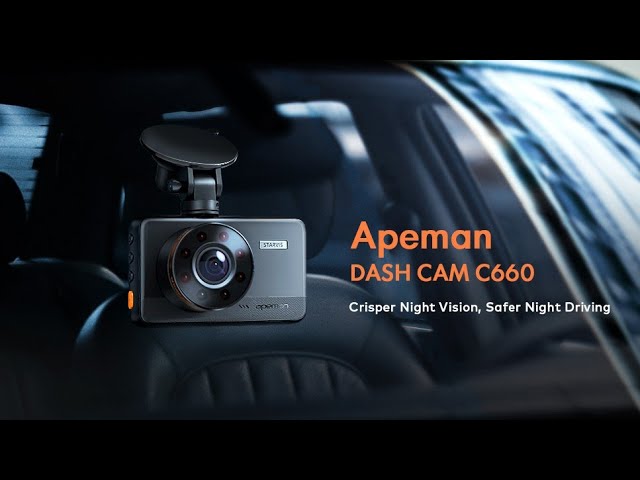 apeman 1080P FHD 3 Inch Car Camera 170° Wide Angle Screen Dash Cam