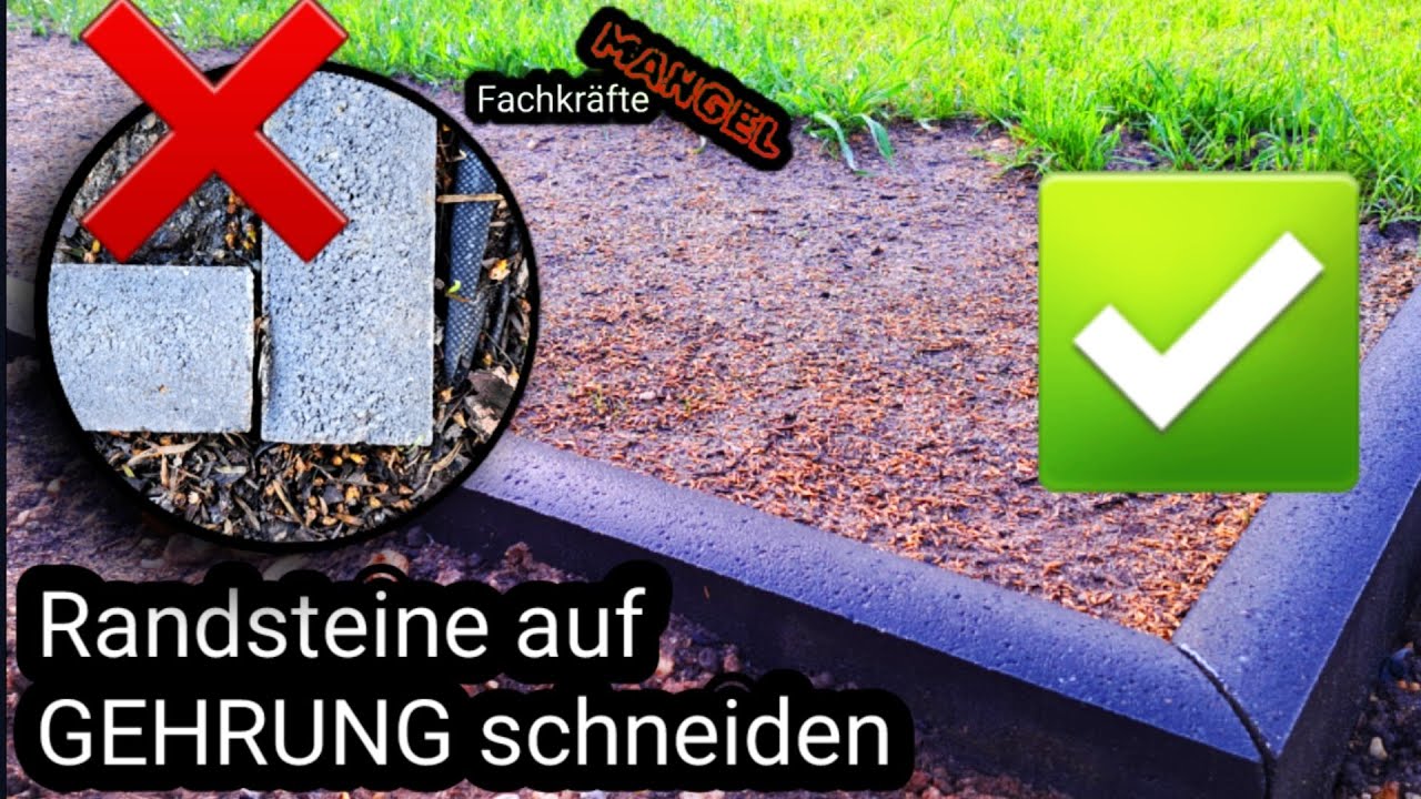 Randsteine Schneiden mit Flex ✅ GENIALE ANLEITUNG: Wie Borde \u0026 Kantensteine auf Gehrung Schneiden???