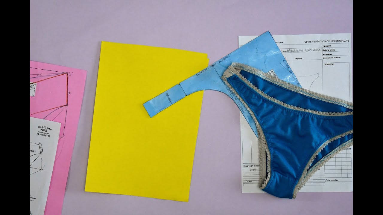 Curso de Lencería - Bombacha Vedetina tiro alto - trazado - AMG Estudio Creativo