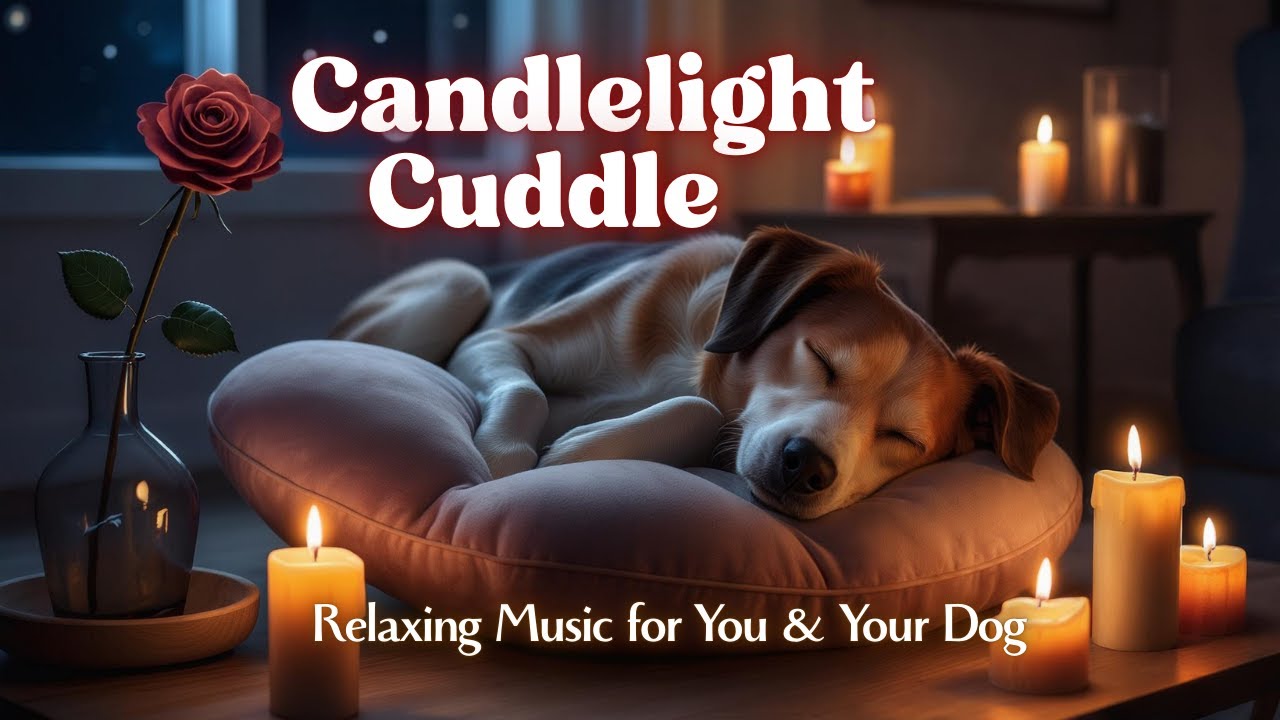 Candlelight Cuddle🌹 | 12 Hours of Soft Piano Music | Peaceful Night with a Relaxing Dog
