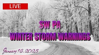 🔴WATCH STORM CHASERS LIVE🔴 chasing winter storm warnings in PA/MD/WV