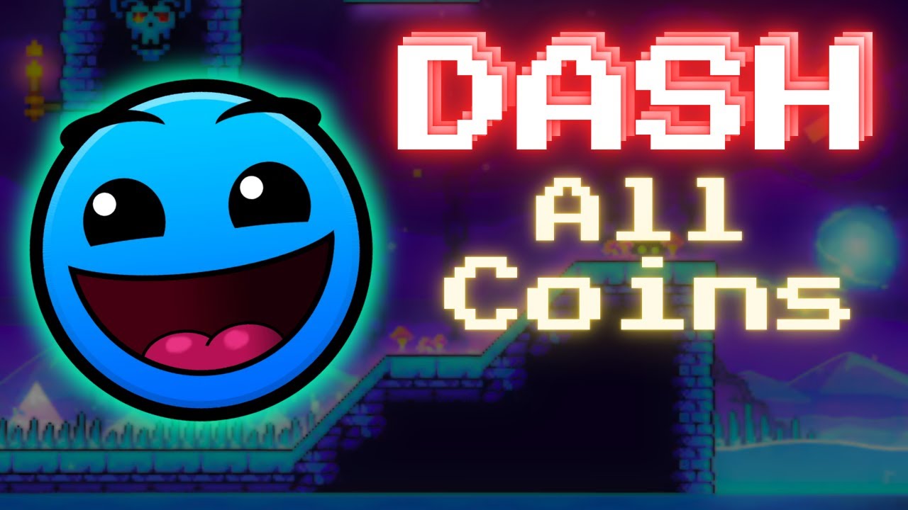 How to Get ALL THREE Coins in Dash!!! #geometrydash - YouTube