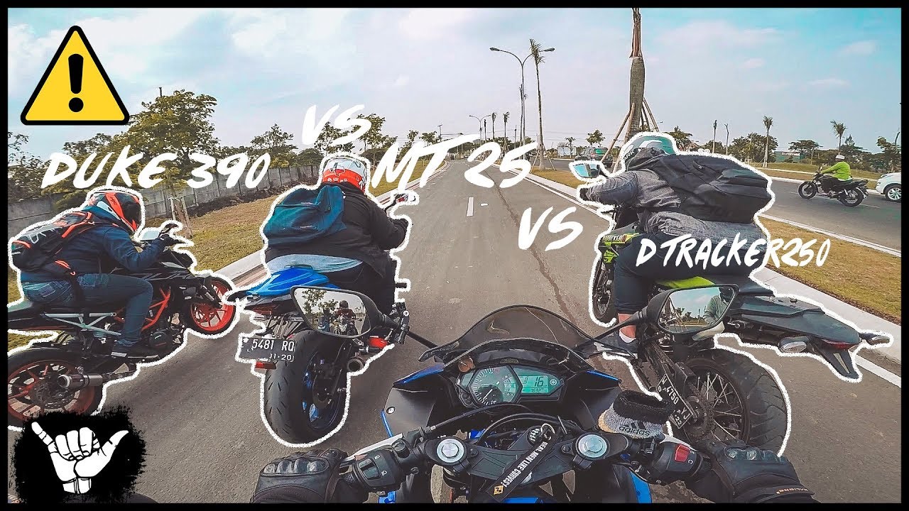 DUKE 390 VS MT-25 VS D-TRACKER 250 