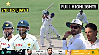 Pakistan Vs South Africa 2Nd Test Day 1 Full Highlights 2025 - Pak Vs Sa 2Nd Test Highlights, Shan