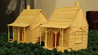 How to make a Toothpick House - Making toy @lxgchannel