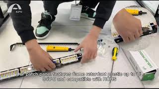 Famous AIPU Cat 6 Patch Panel Unshielded Profile