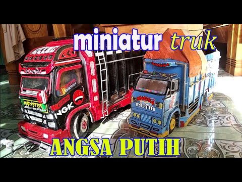 Miniatur truk  terbaru ANGSA  PUTIH  YouTube