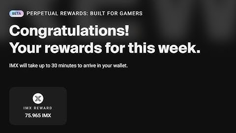 IMMUTABLE | Just made $30 from first perpetual rewards key