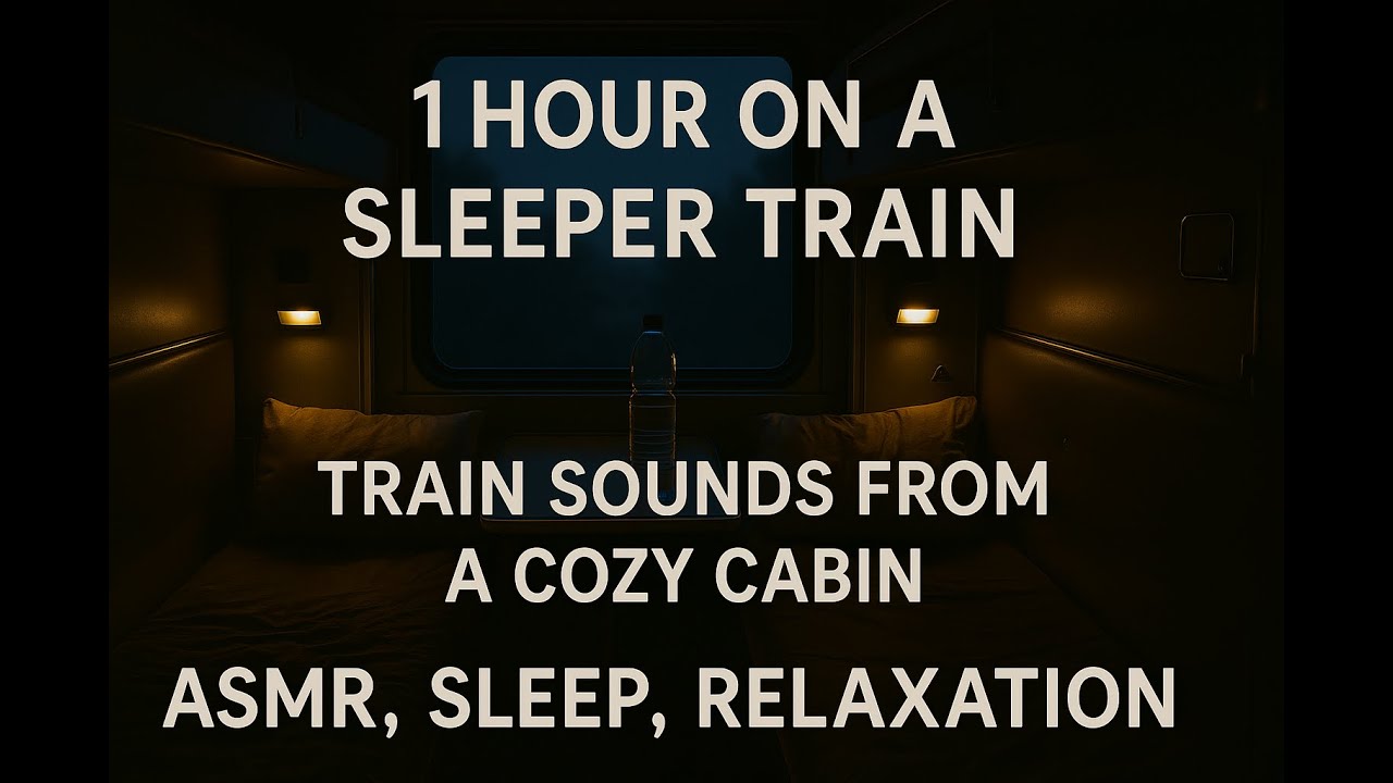 1 Hour on a Sleeper Train 🚆 | Train Sounds from a Cozy Cabin | ASMR, Sleep, Relaxation