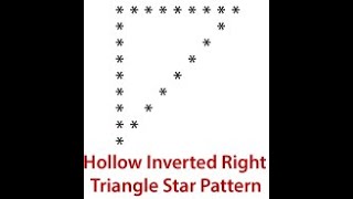 Hollow inverted Right Triangle Star Pattern#shorts #java #programming #pattern_program #coding