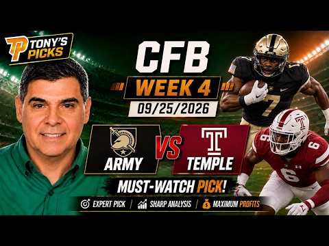 Army vs Temple Pick 9/25/26 College Football Week 4 Pick Prediction