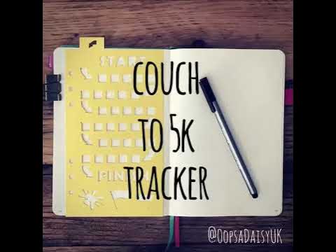 Couch to 5k Tracker - Bullet Journal (Stencil Used: C27) - YouTube
