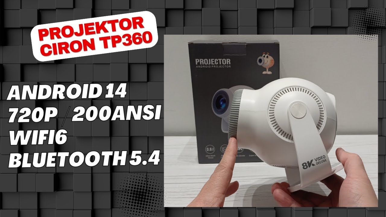 Ciron TP360 – TEST Projektora z Android,  WiFi6, Bluetooth i 110″ KINEM w Domu!