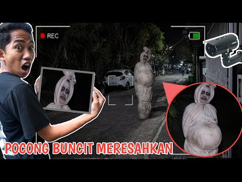 CCTV MEREKAM POCONG BUNCIT PENGHIS4P DAR4H BERKELIARAN DI JALAN RUMAHKU?!😱 | Mikael TubeHD