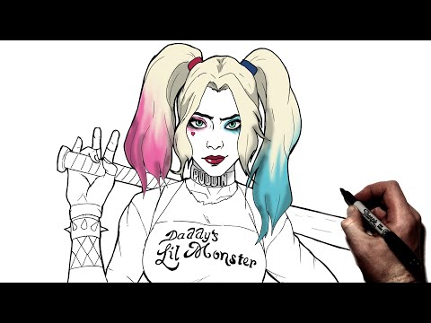 How To Draw Harley Quinn | Step By Step | DC