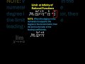 Limit at Infinity of Rational Functions #youtubeshorts #education  #math