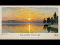 Sunset By The Lake 4K | Sky Meets the Water Playlist | Work Study Read Sleep 作業用 リラックス 勉強 作业用 放松 学习