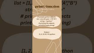 Print() function in Python | @CodeandCoffee111  | #pythonforbeginners #pythonprogramming