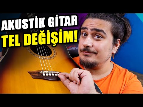 EN İYİ ve KOLAY Yol! - Akustik Gitar Tel Değiştirme "Akustik Gitar Teli Nasıl Takılır?" Gitar Bakımı