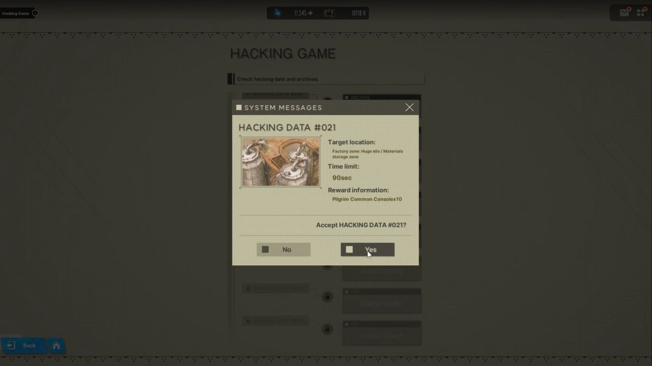 Hacking Data 21 Outer: Automata | GODDESS OF VICTORY: NIKKE